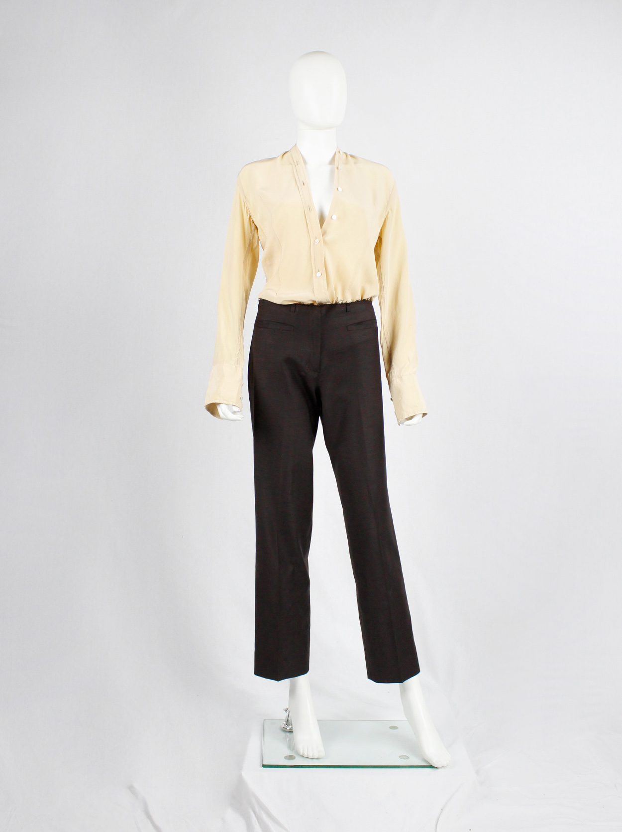 パンツ 1990s martin margiela brown slacks 1990s martin margiela brown slacks