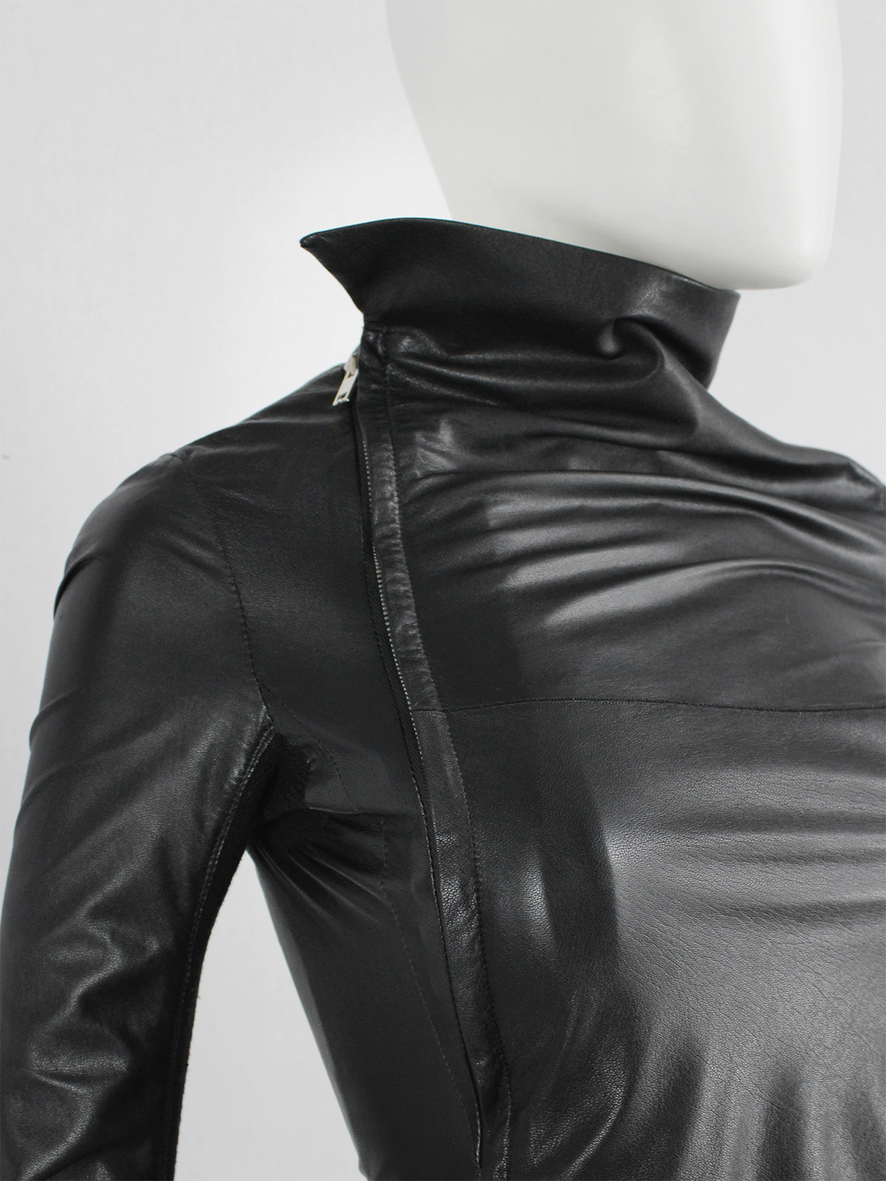 ジャケット・アウター RickOwens Turtle Neck LambLeather Jacket RickOwens Turtle Neck LambLeather Jacket