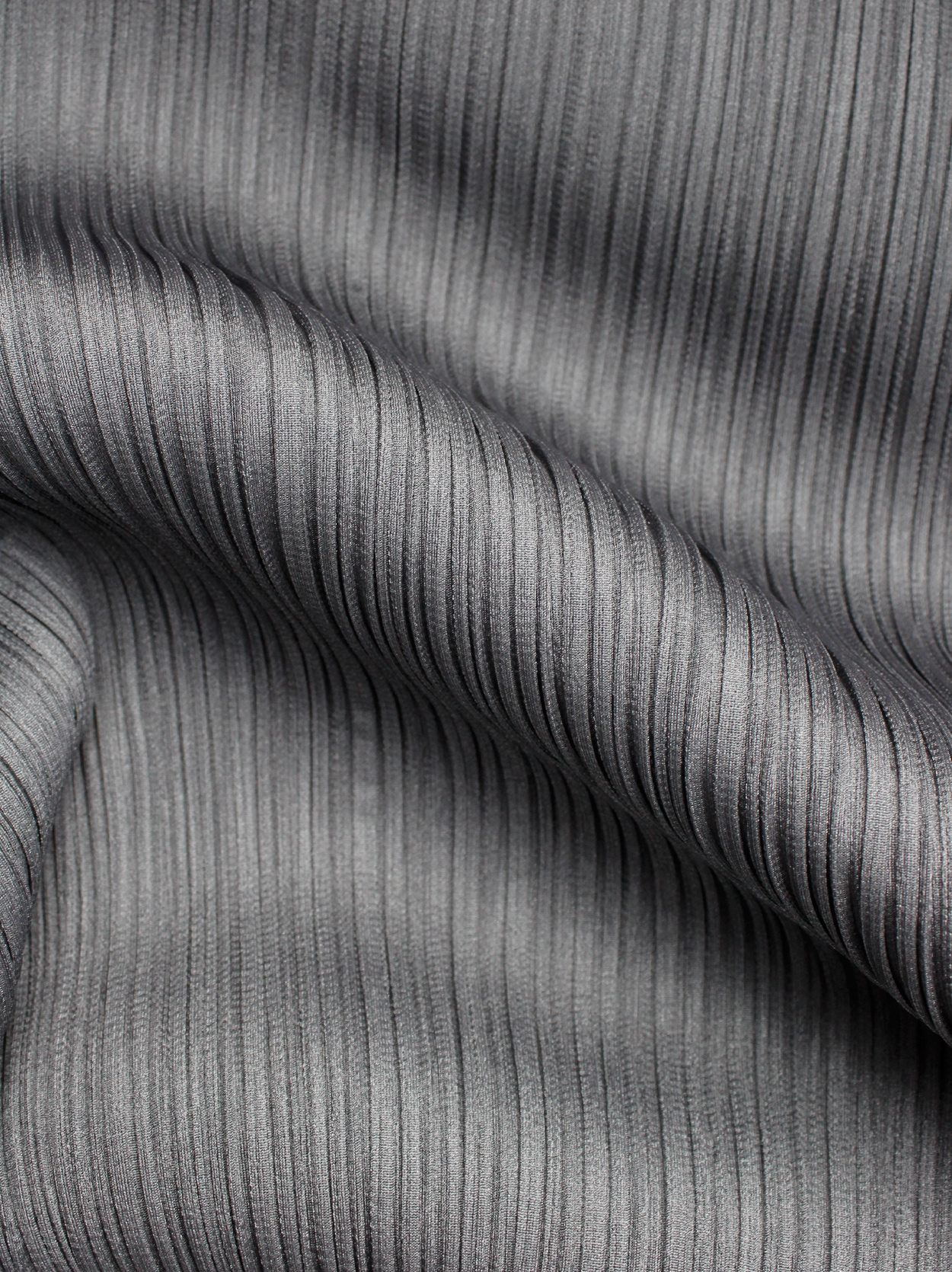 Issey Miyake Pleats Please grey pleated turtleneck jumper with