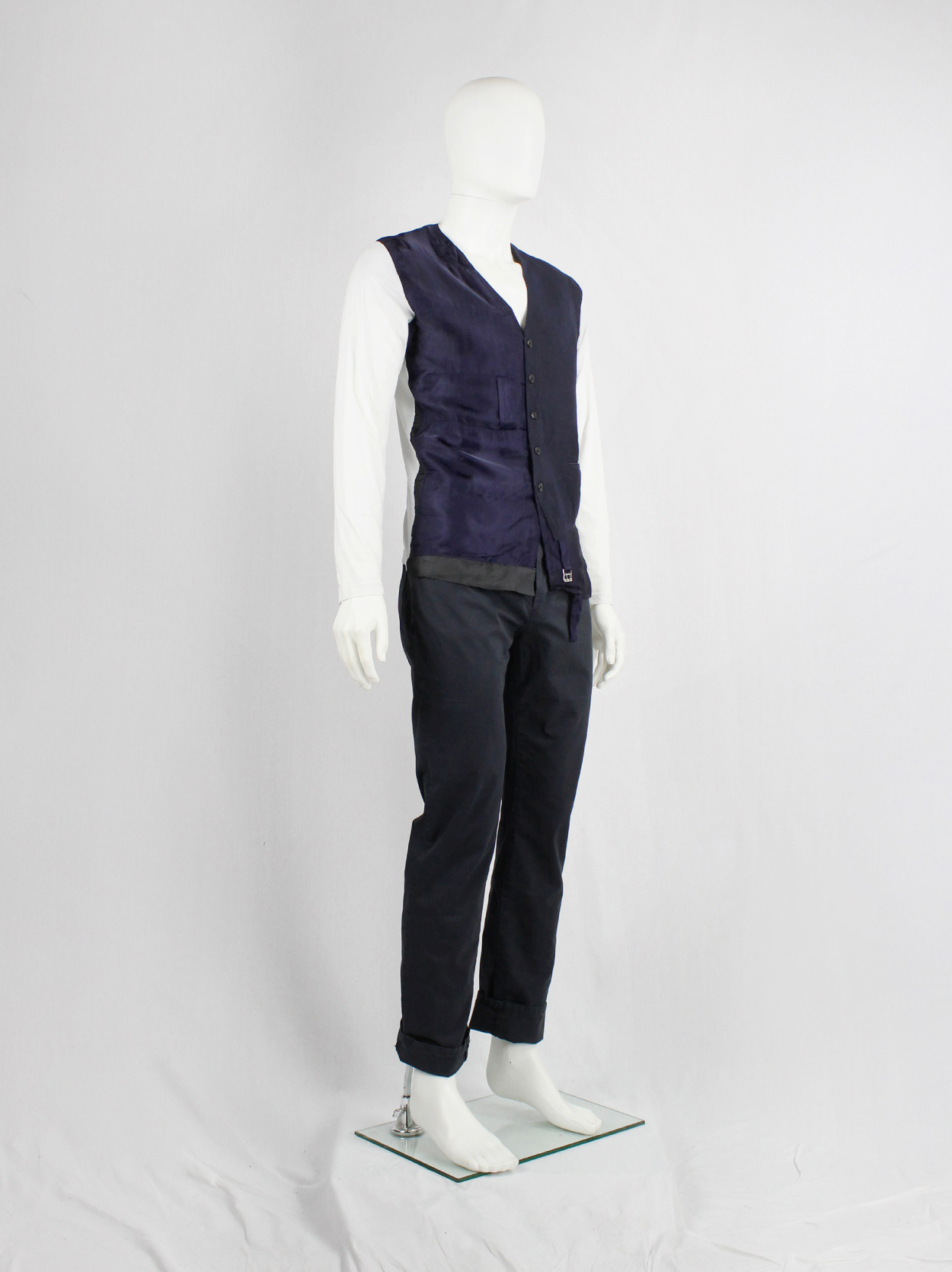 Maison Martin Margiela artisanal mens jumper with navy