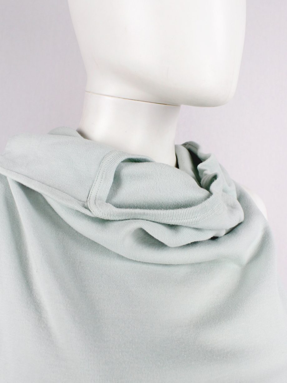 Maison Martin Margiela artisanal mint top made of a jumper with twisted sleeves (12)