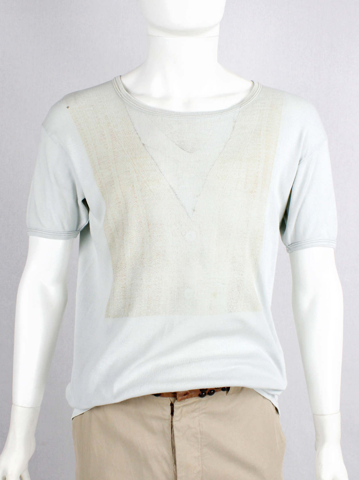 Maison Martin Margiela artisanal t-shirt with trompe-l'oeil Maison Martin Margiela artisanal t-shirt with trompe-l'oeil
