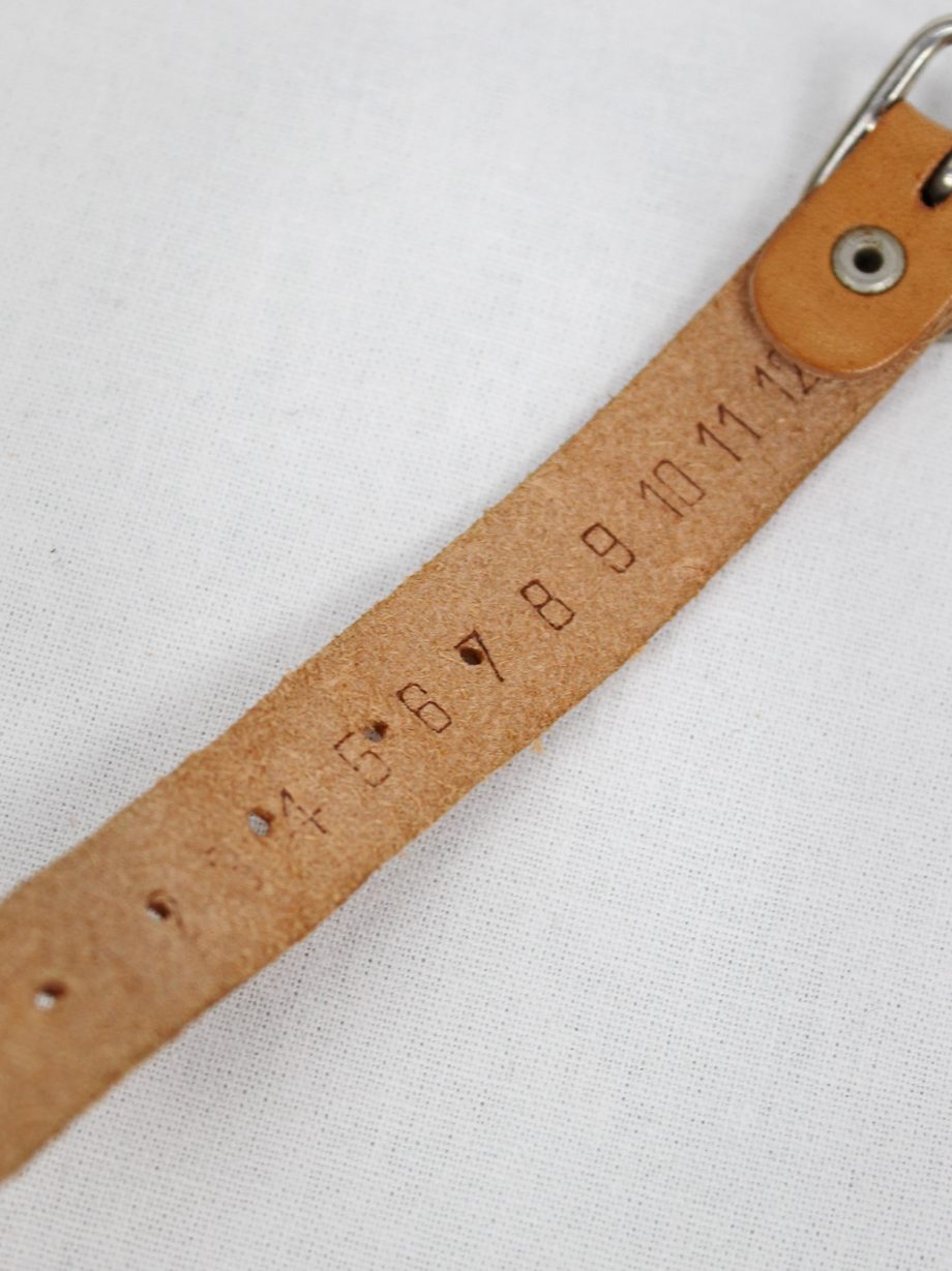 Maison Martin Margiela cognac brown belt as ring 1999 2002 (14)