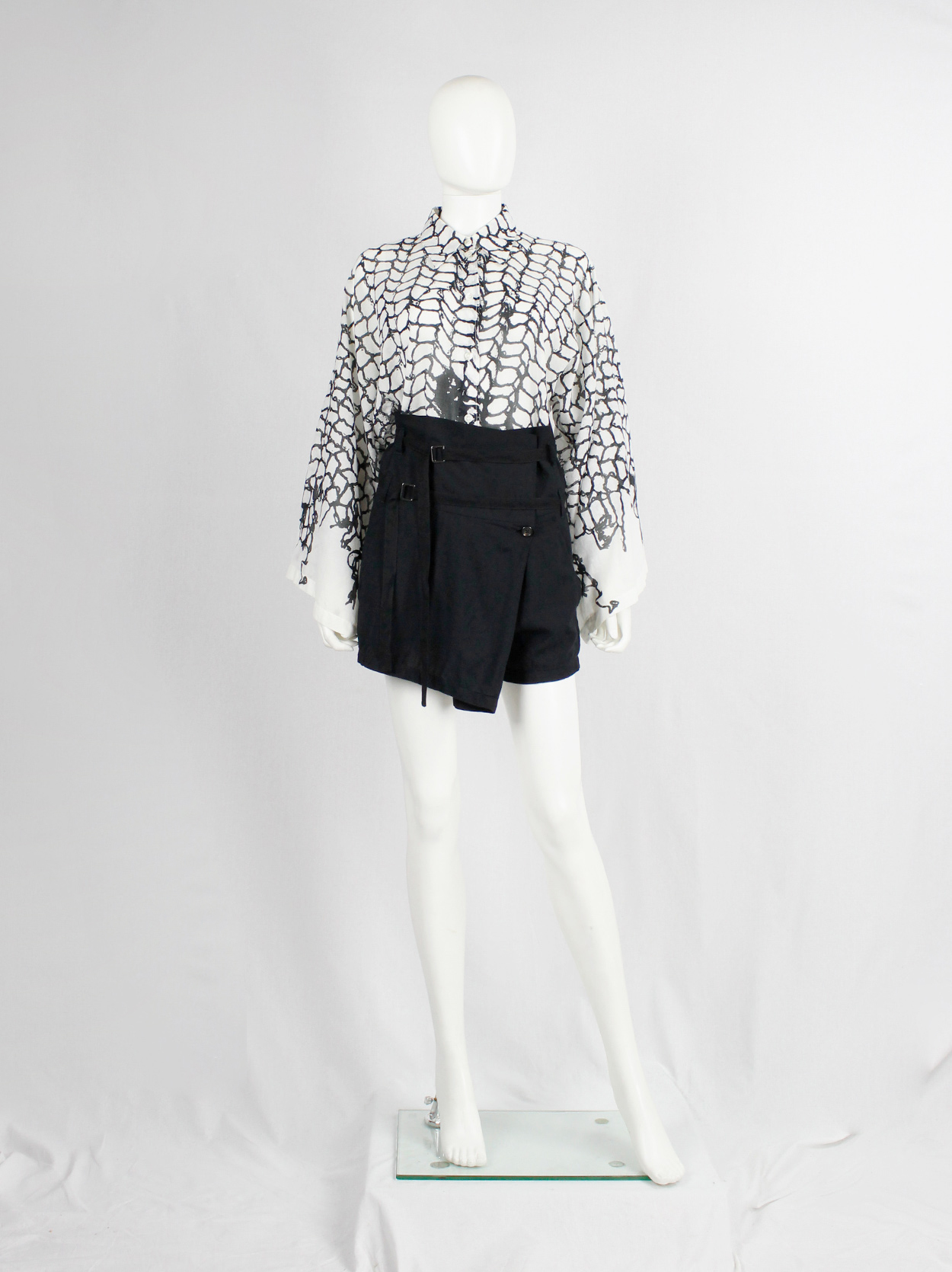 Ann Demeulemeester 変形ショートパンツ 巻きスカート Ann Demeulemeester 変形ショートパンツ 巻きスカート Ann