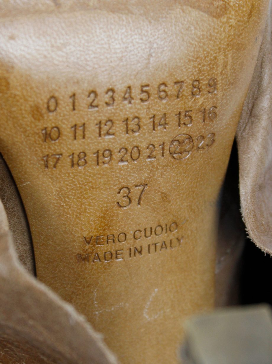 Maison Margiela brown paperbag ankle boots with stiletto heel spring 2010 (28)