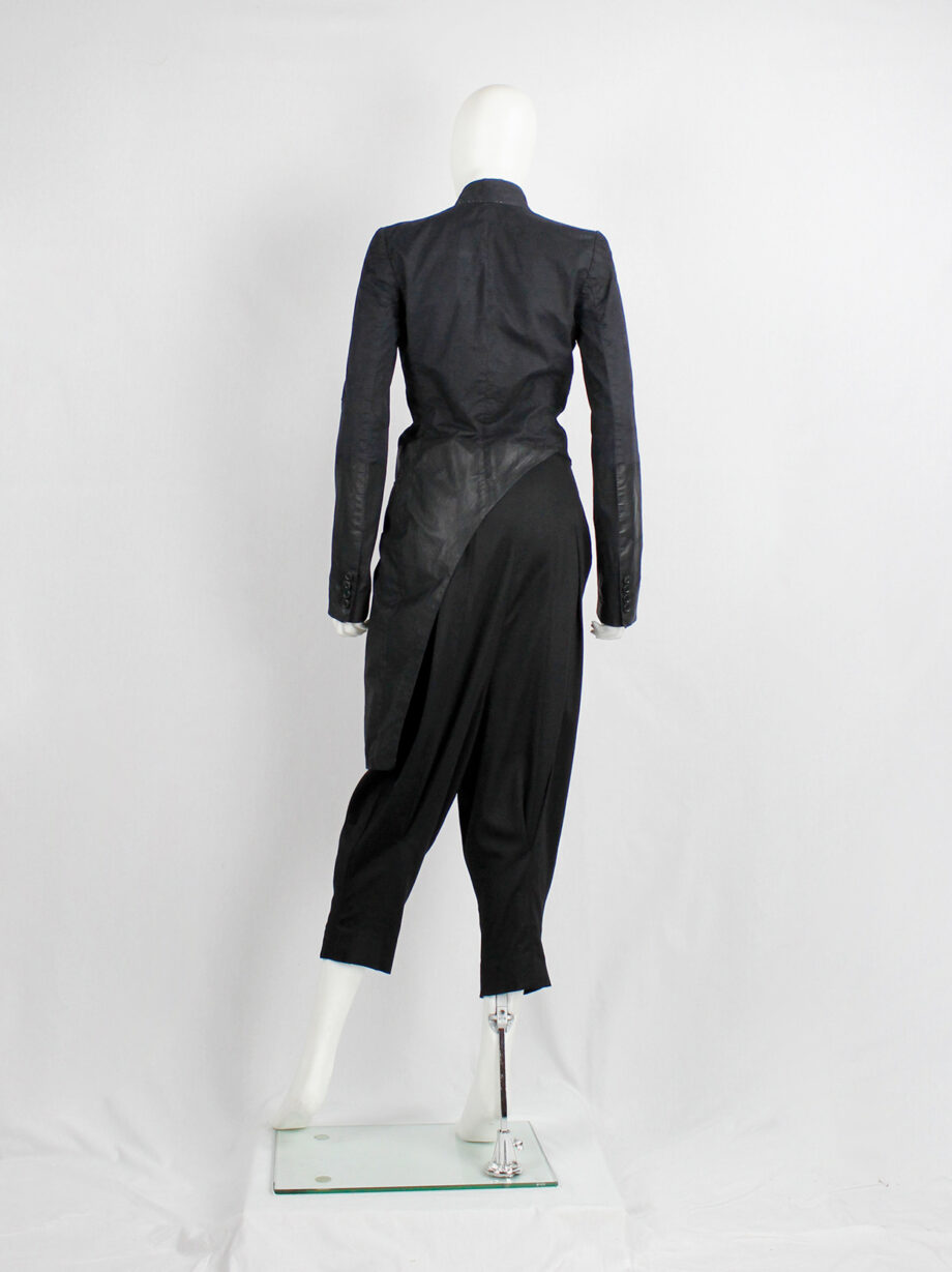 Nicolas Andreas Taralis dark blue slanted jacket with black