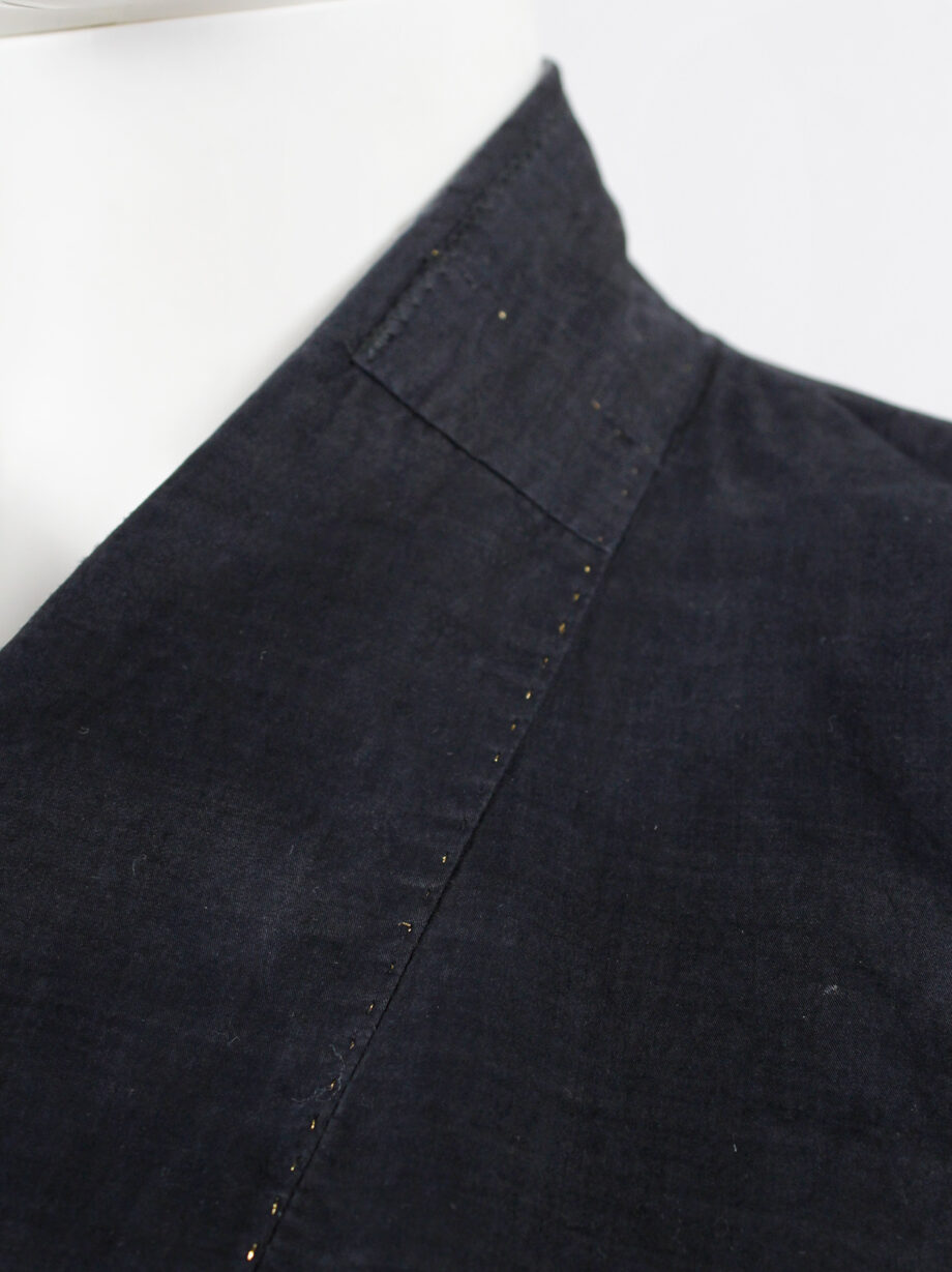 Nicolas Andreas Taralis dark blue slanted jacket with black