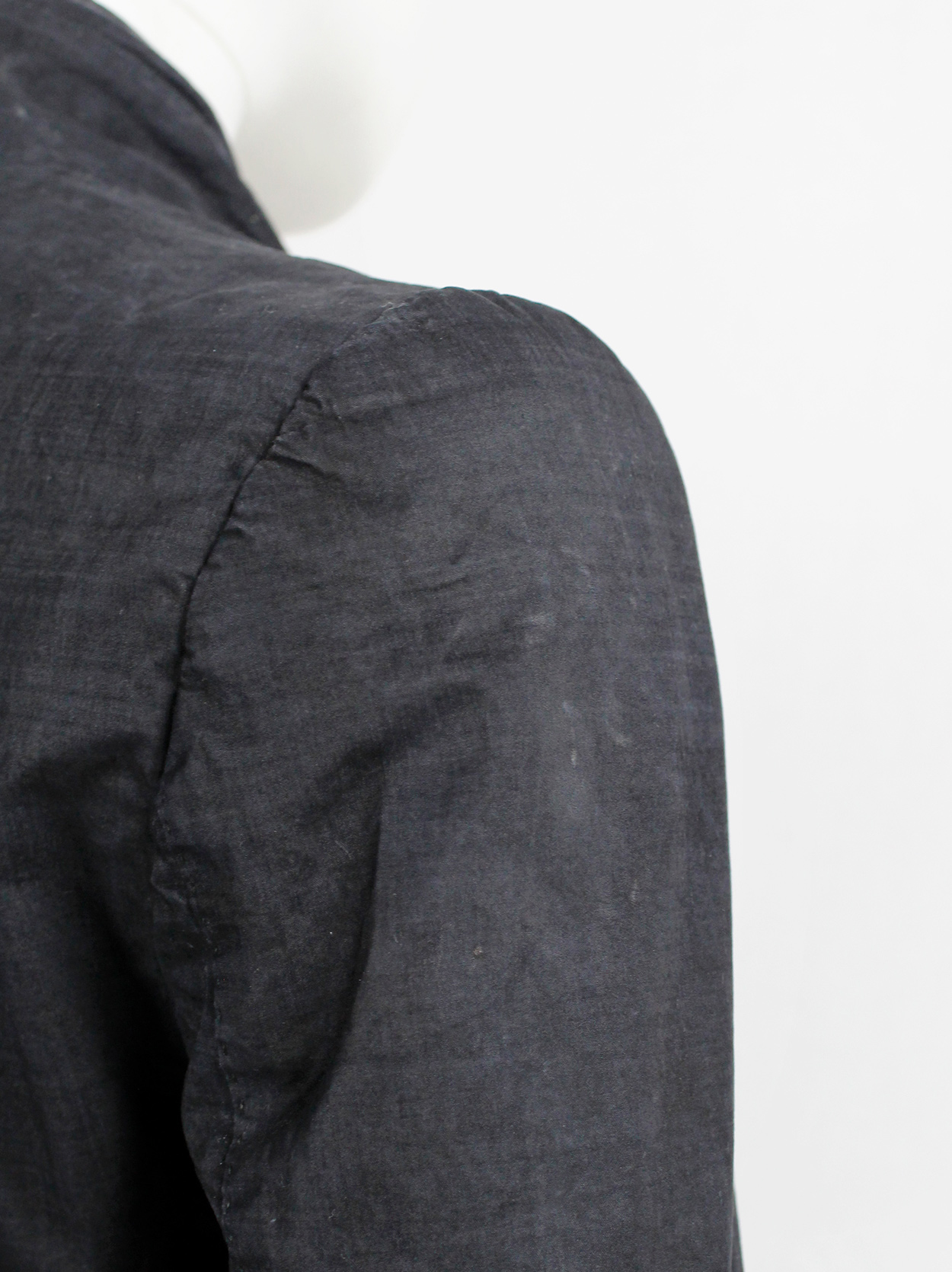 Nicolas Andreas Taralis dark blue slanted jacket with black 