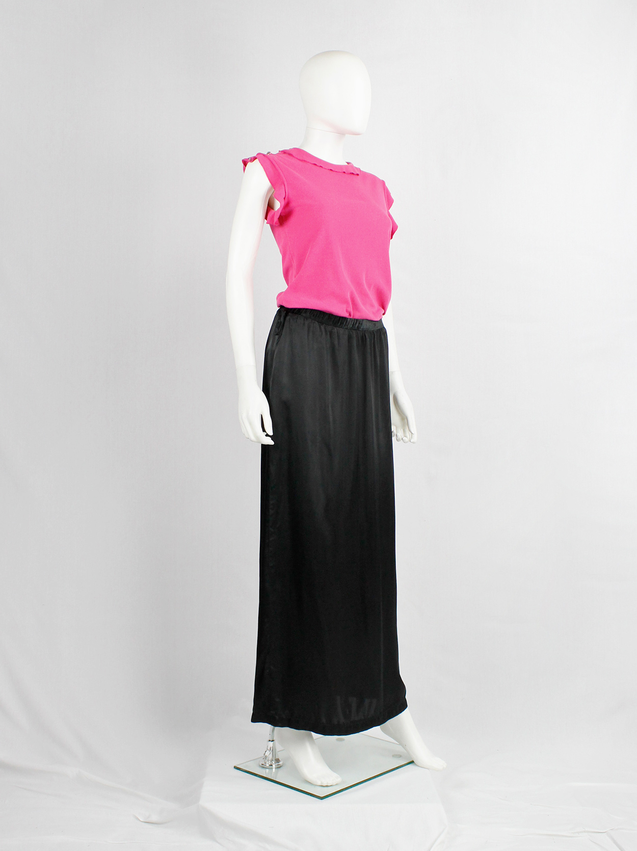 Maison Martin Margiela 6 black maxi skirt with slit and Maison Martin Margiela 6 black maxi skirt with slit and
