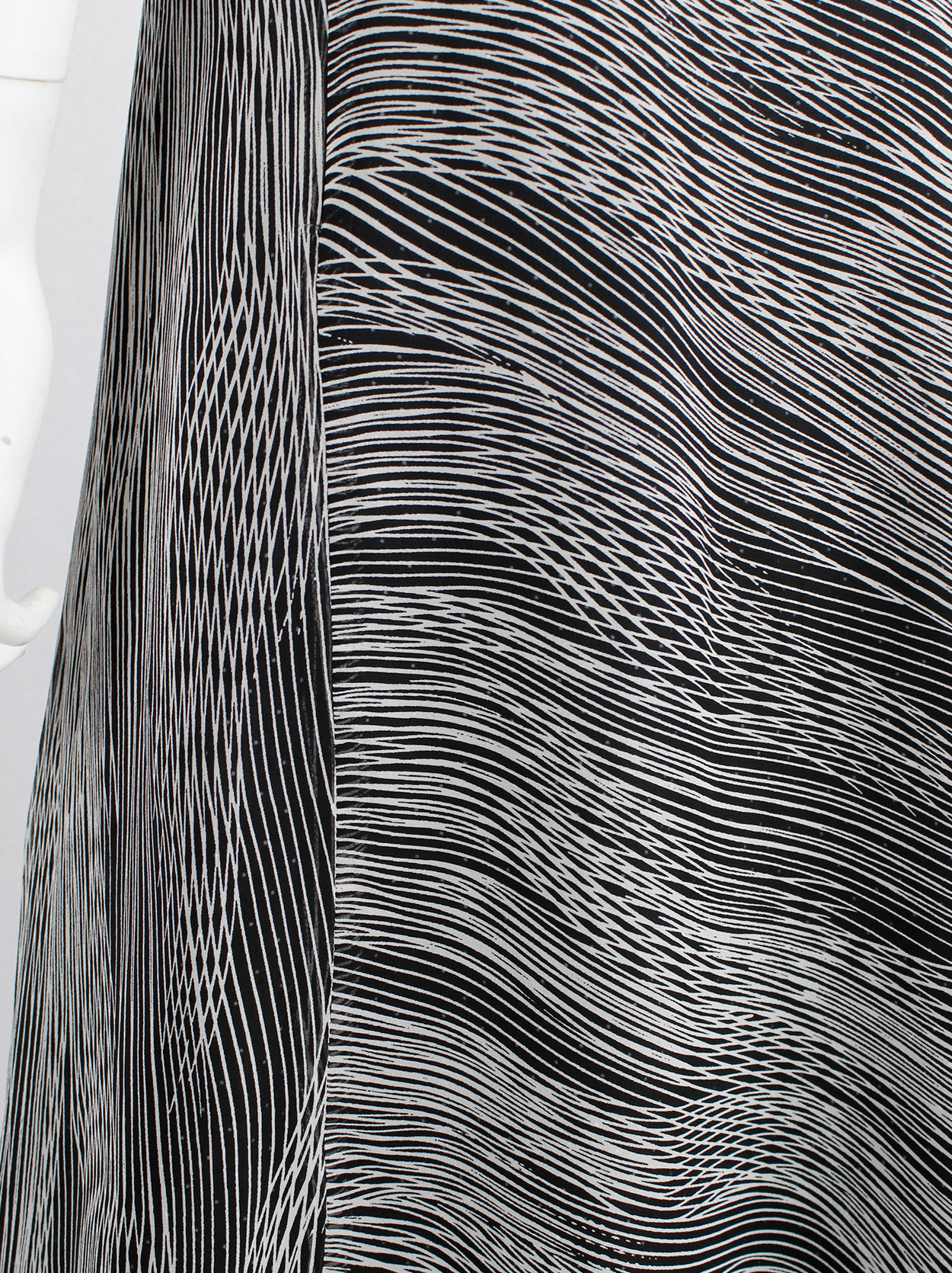 Veronique Branquinho black and white striped skirt with