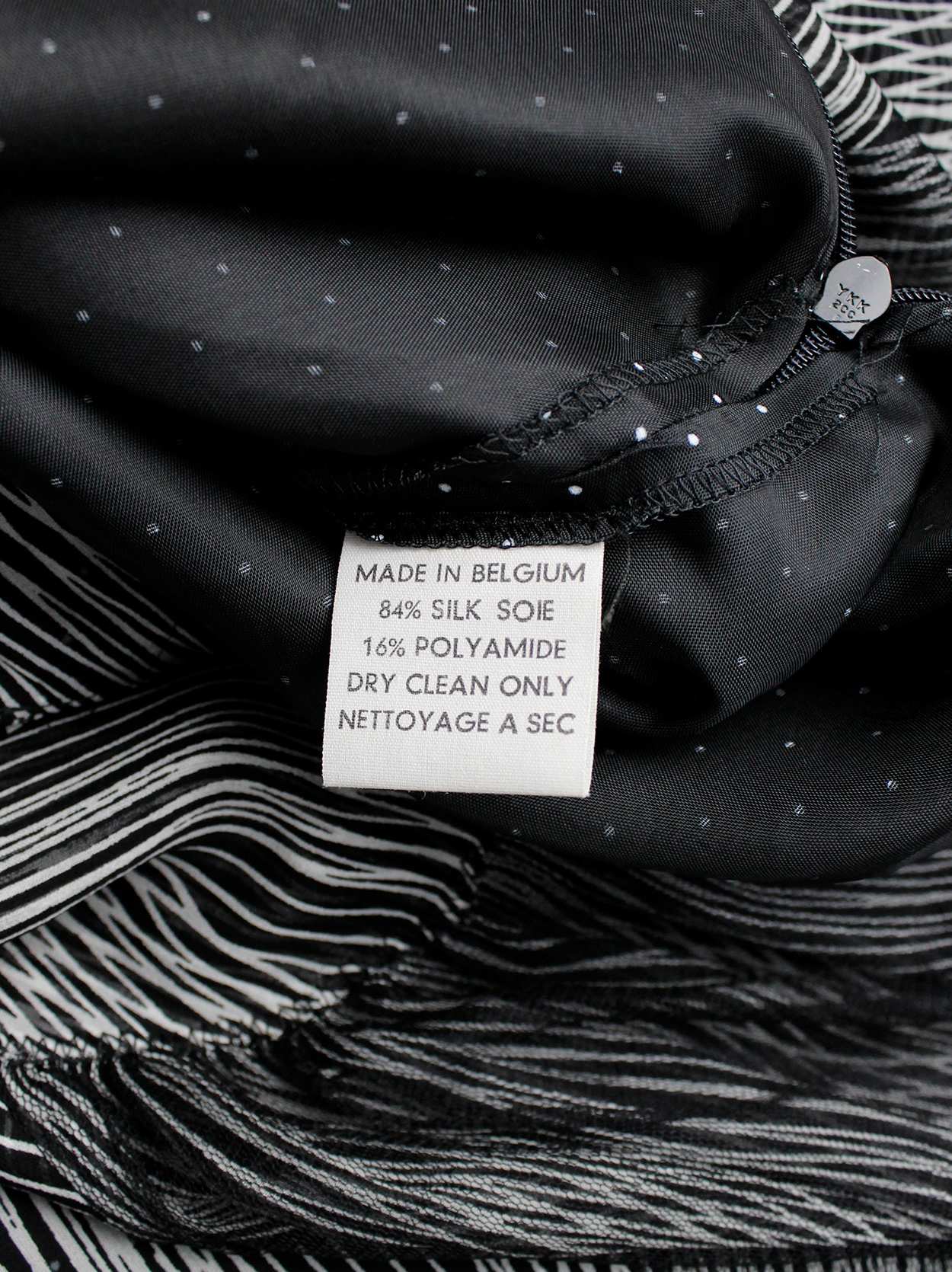 Veronique Branquinho black and white striped skirt with