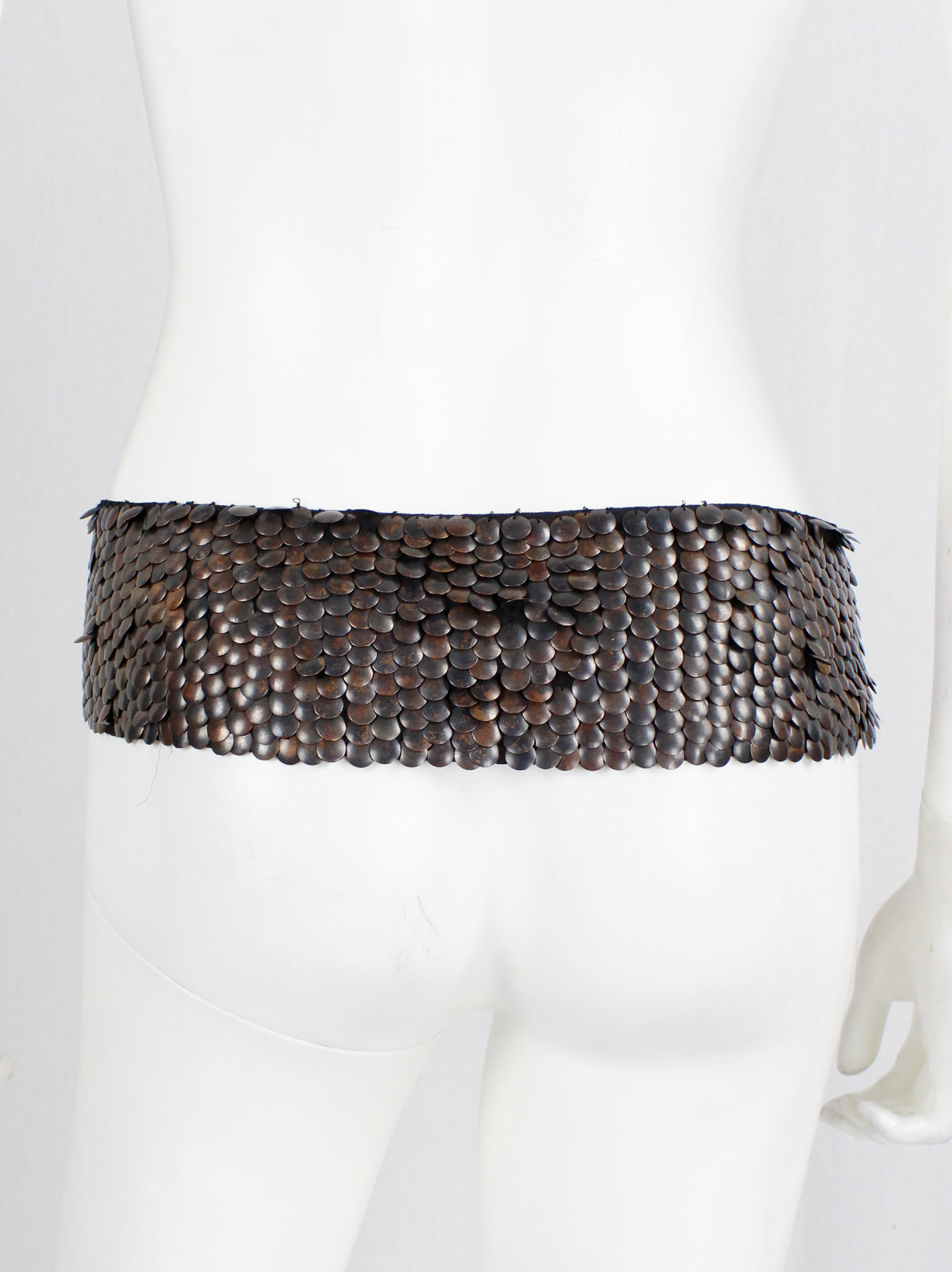 Ann Demeulemeester belt embellished with oxidized bronze metal
