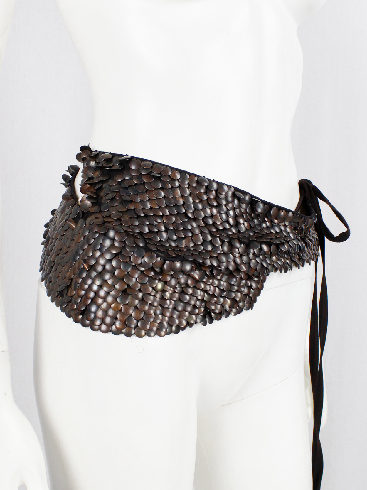 Ann Demeulemeester belt embellished with oxidized bronze metal