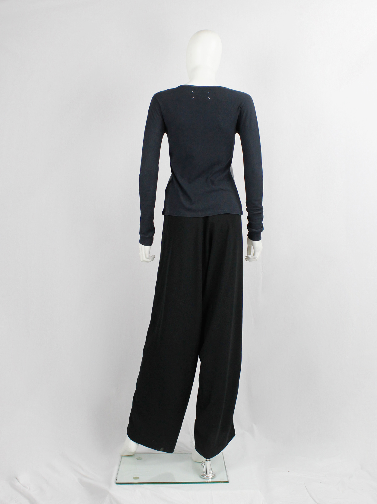 Maison Martin Margiela dark blue jumper printed with wild horses