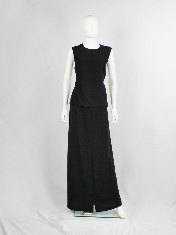 Ann Demeulemeester black maxi skirt with high zipper slits Ann Demeulemeester black maxi skirt with high zipper slits