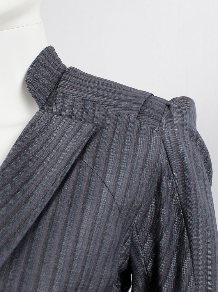 Veronique Branquinho grey blazer with corset lacing on the