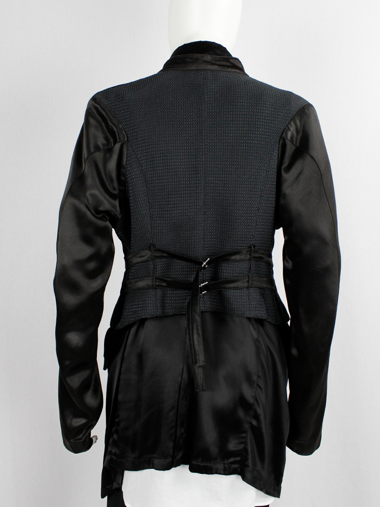 ANN DEMEULEMEESTER ダブルウールリブブルゾン ANN DEMEULEMEESTER ダブルウールリブブルゾン