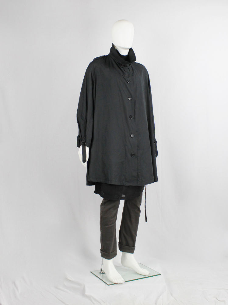 ANN DEMEULEMEESTER ブラック ネクタイ Ann Demeulemeester - ANN DEMEULEMEESTER COTTON NARROW TIE の