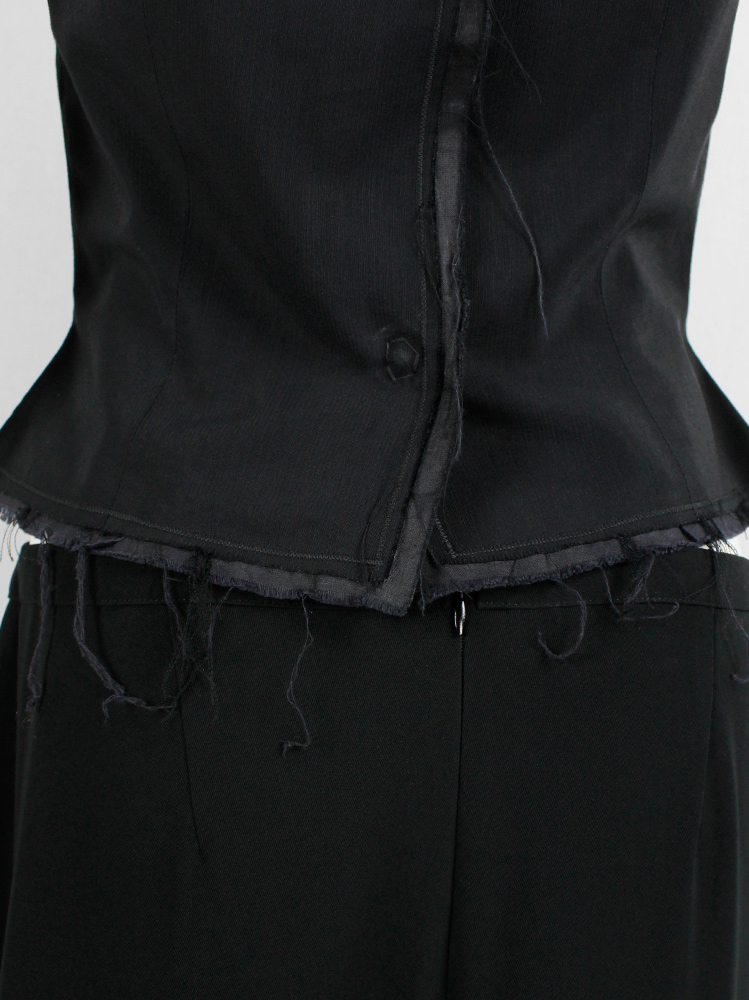 Maison Martin Margiela ×  スリーピース Maison Martin Margiela brown dress with lifted up skirt