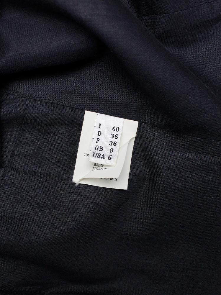 Maison Martin Margiela dark navy frayed top with grey frayed Maison Martin Margiela dark navy frayed top with grey frayed