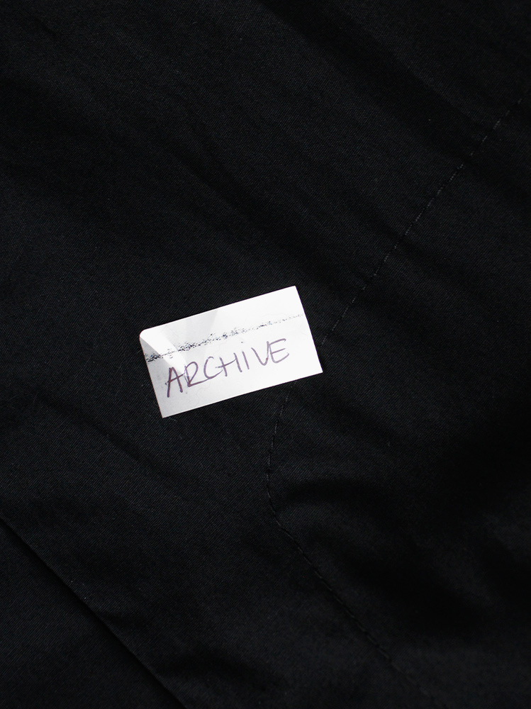 A.F. Vandevorst black shirt with laces around the shoulders and 