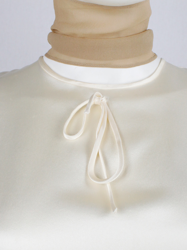 Maison Martin Margiela REPLICA of a 1960's cream top which buttons
