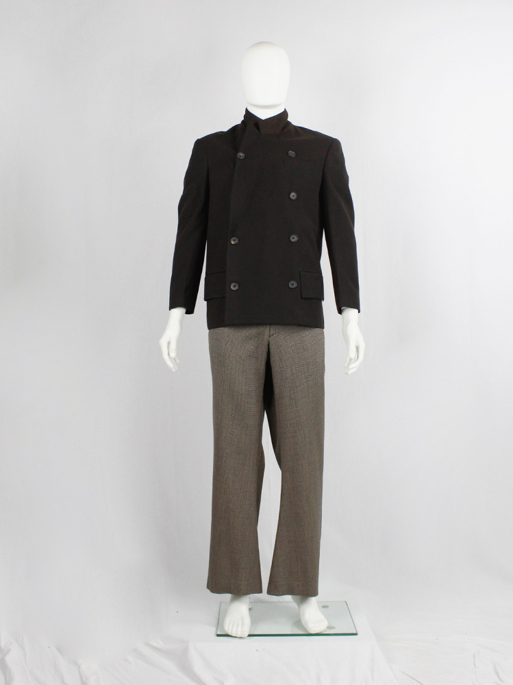 【Y's for men】90’s Y’s for men vintage Y's for men brown short double breasted blazer with cropped