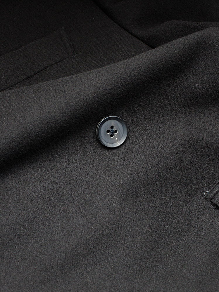 Y's for men brown short double breasted blazer with cropped