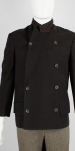 Y's for men brown short double breasted blazer with cropped