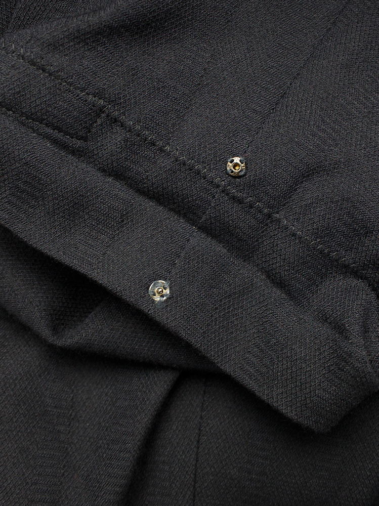 Comme des Garçons Homme navy tapered trousers with hems cuffed by