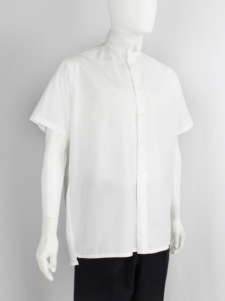 Yohji Yamamoto pour Homme white short-sleeved boxy shirt