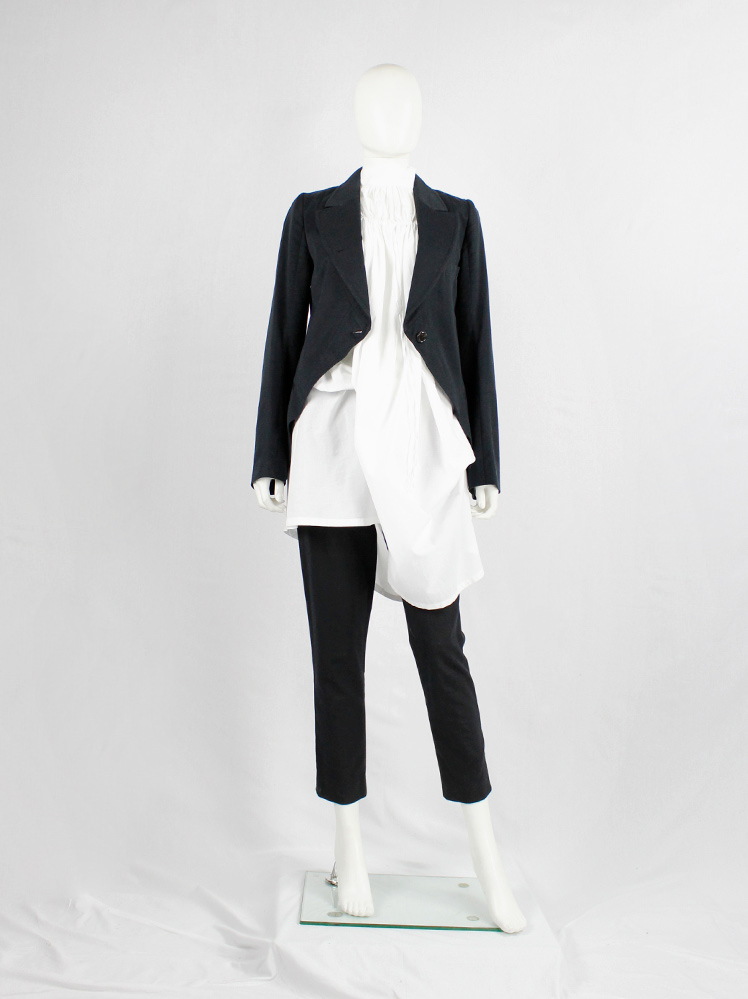 ANN DEMEULEMEESTER 変形 ロング フーデットジャケット Ann Demeulemeester 2005 Double-Layered Reversible 'Wish