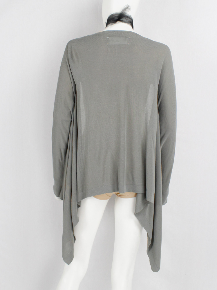 Maison Martin Margiela grey cape cardigan with integrated sleeves