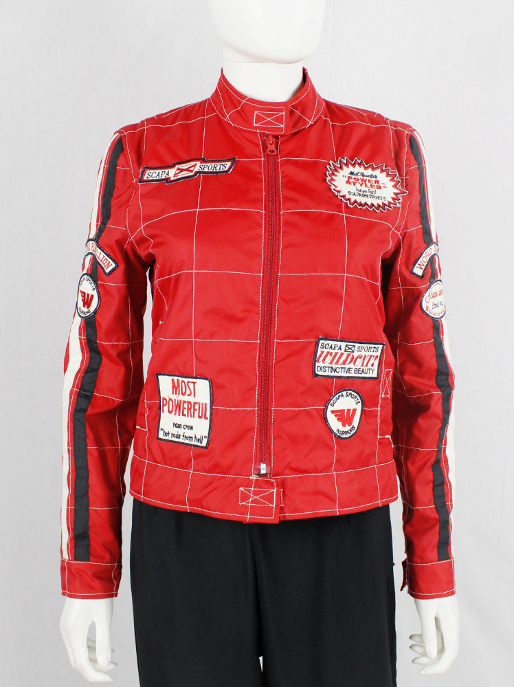 Walter Van Beirendonck for Scapa red 'Formula 1' jacket with