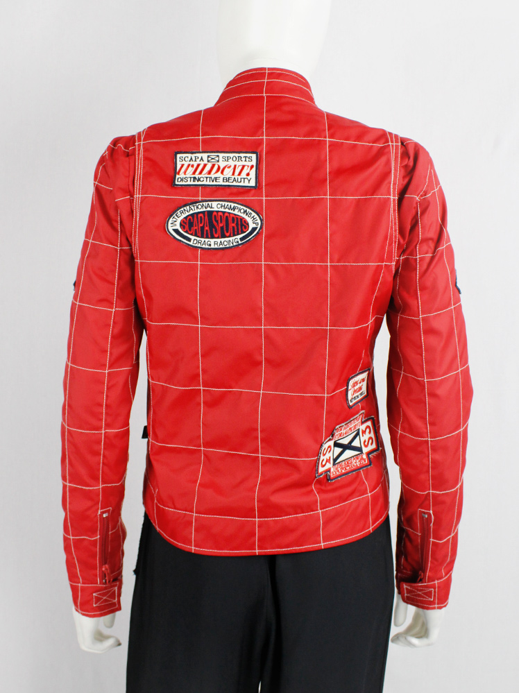 Walter Van Beirendonck for Scapa red 'Formula 1' jacket with