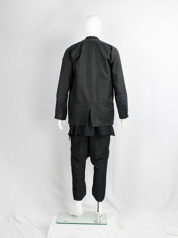 ジャケット・アウター JAN-JAN VAN ESSCHE kimono style trench Jan-Jan Van Essche black woven kimono jacket with