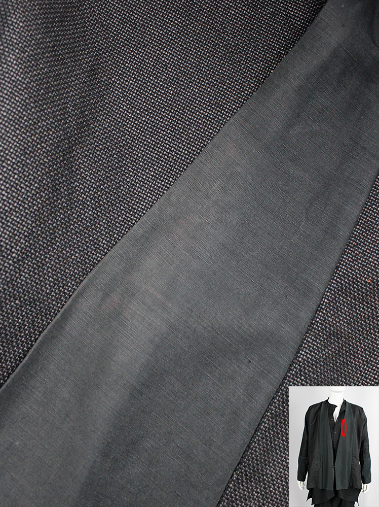 Jan-Jan Van Essche black woven kimono jacket with contrasting trim