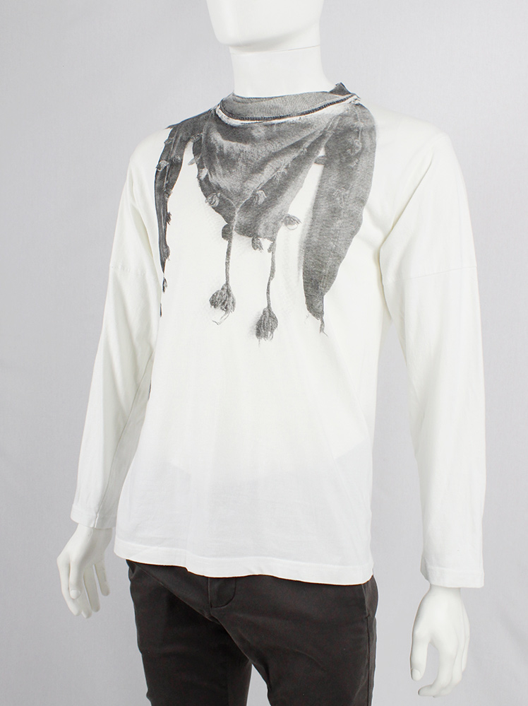 Martin Margiela Artisanal ホワイト8分袖ロンT