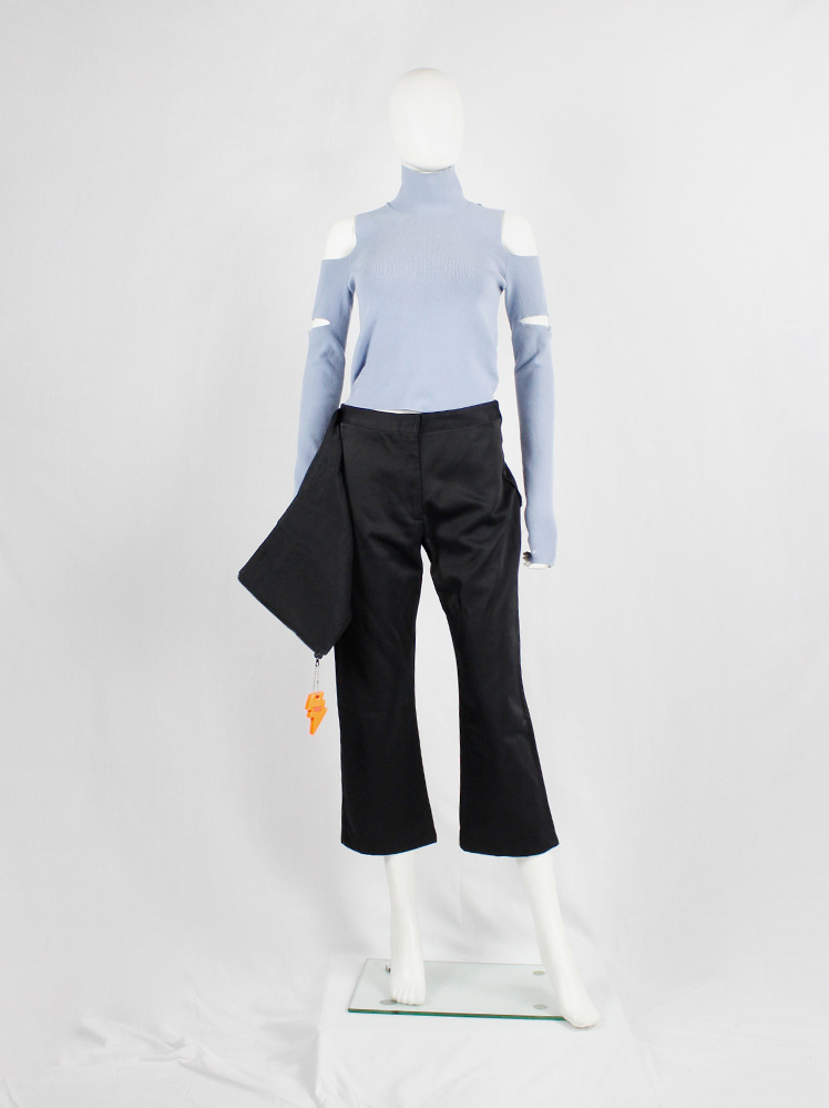 Walter Van Beirendonck W< black cropped trousers with Walter Van Beirendonck W< black cropped trousers with