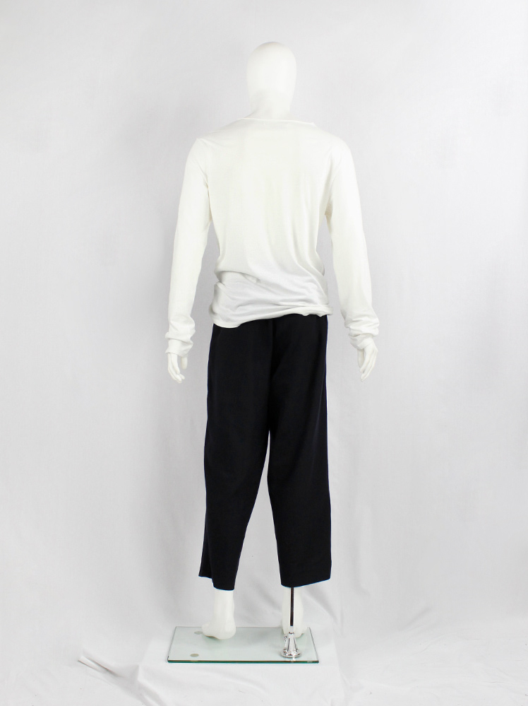 Maison Martin Margiela white jumper with large black laminated