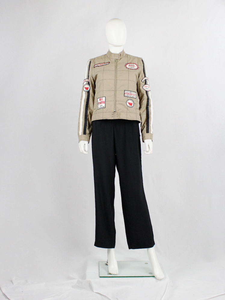 Walter Van Beirendonck for Scapa beige 'Formula 1' jacket