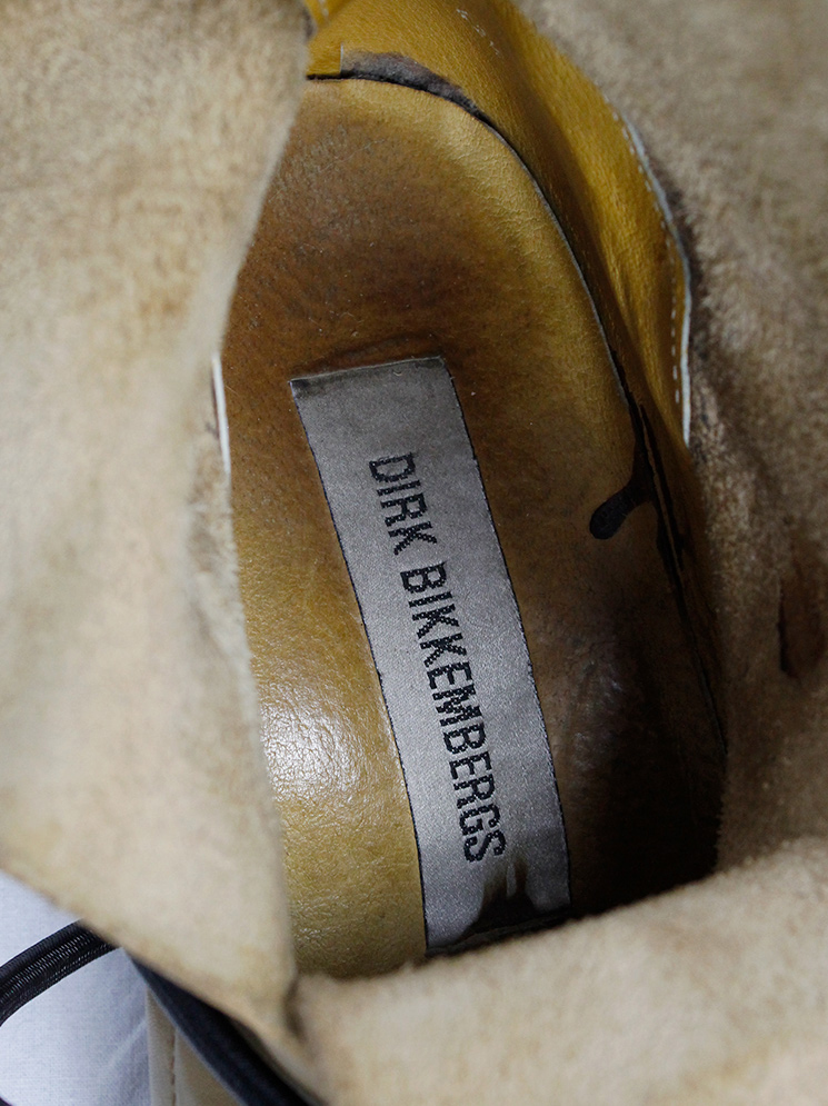 Dirk Bikkembergs camel brown mountaineering boots with black