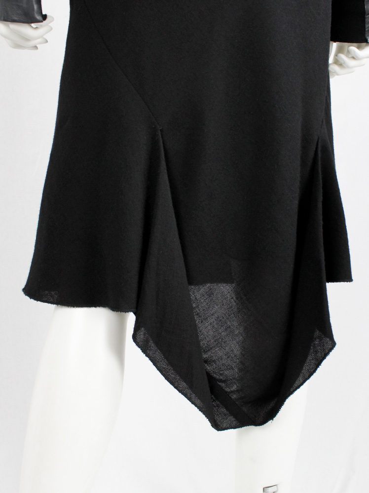 【希少】RICK OWENS GLEAM レギンス 2010 イタリア Rick Owens GLEAM black midi-length skirt with geometric back