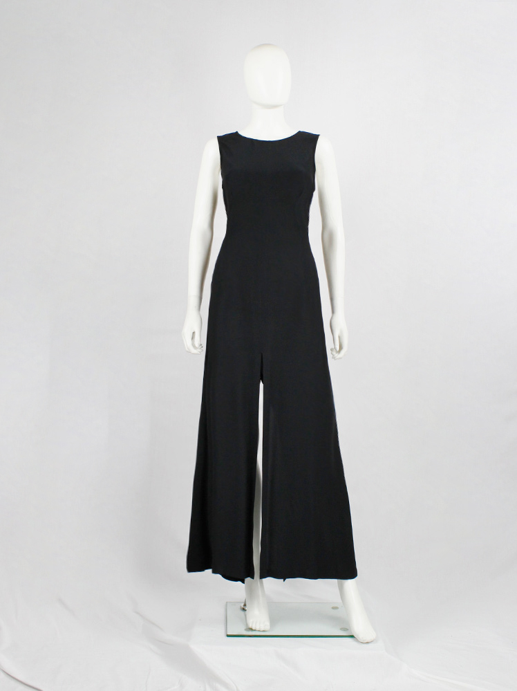 Ann Demeulemeester black maxi dress with high front and back Ann Demeulemeester black maxi dress with high front and back