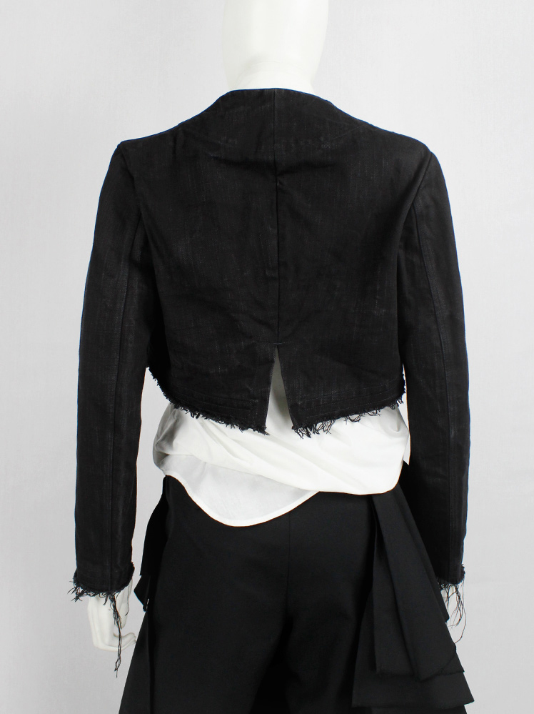 Y's Yohji Yamamoto dark blue denim cropped bolero jacket