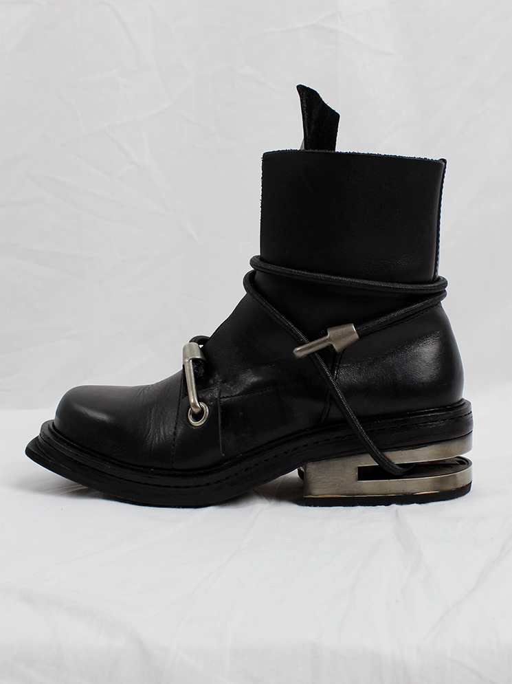 靴 DIRK BIKKEMBERGS boots Dirk Bikkembergs black mountaineering boots with black and