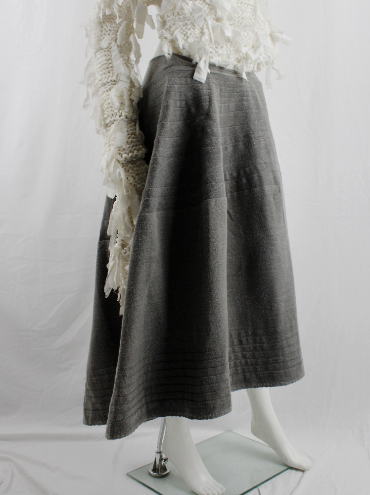 【JUNYA WATANABE】2006年オリーブ解体レース変形 フレアスカート JUNYA WATANABE】2006年オリーブ解体レース変形 フレアスカート