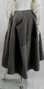 パンツ JUNYA WATANABE deformed design skirt Junya Watanabe grey deformed wide bell skirt with diagonal seams