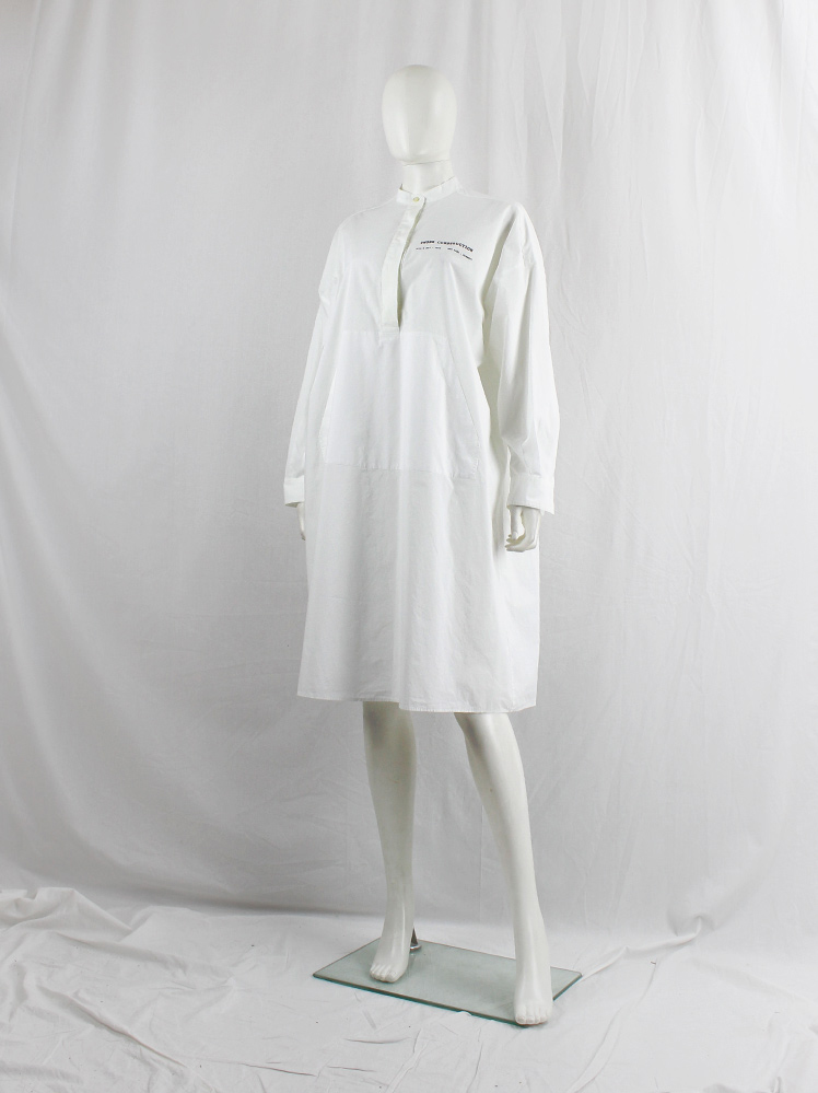 【関税&送料込み】Maison Margiela White Cotton Dress Maison Margiela MM6 white raincoat-style oversized shirt