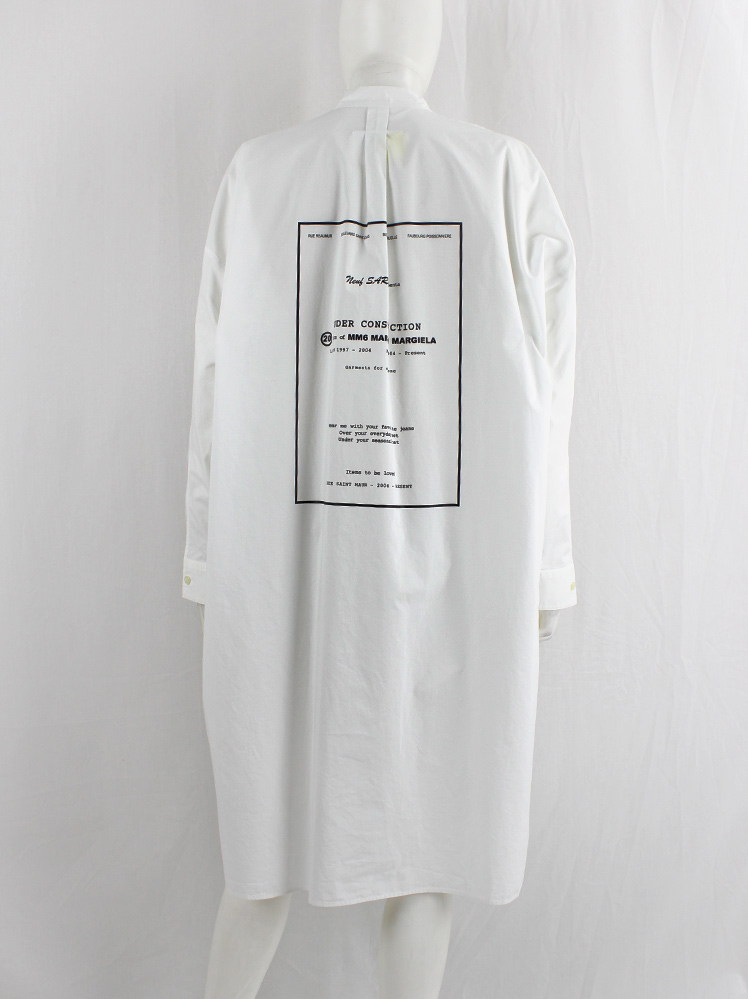 Maison Margiela MM6 white raincoat-style oversized shirt